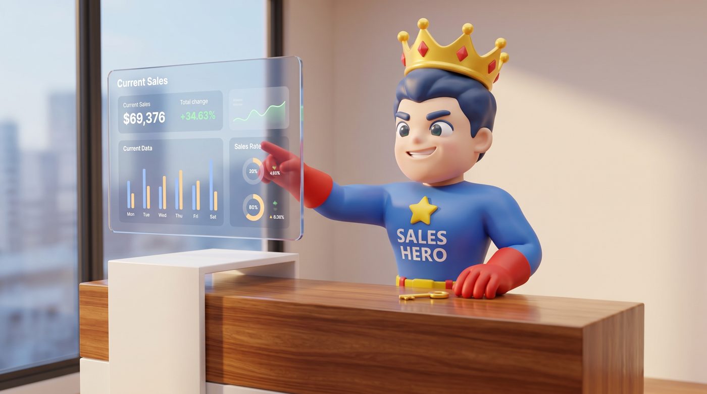 WISE ฮีโร่ของ Sales พันธุ์ Hero ชี้หน้าจอยอดขายในออฟฟิศ